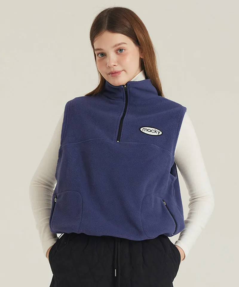 MACKY Golf: Soft Fleece Vest - Navy