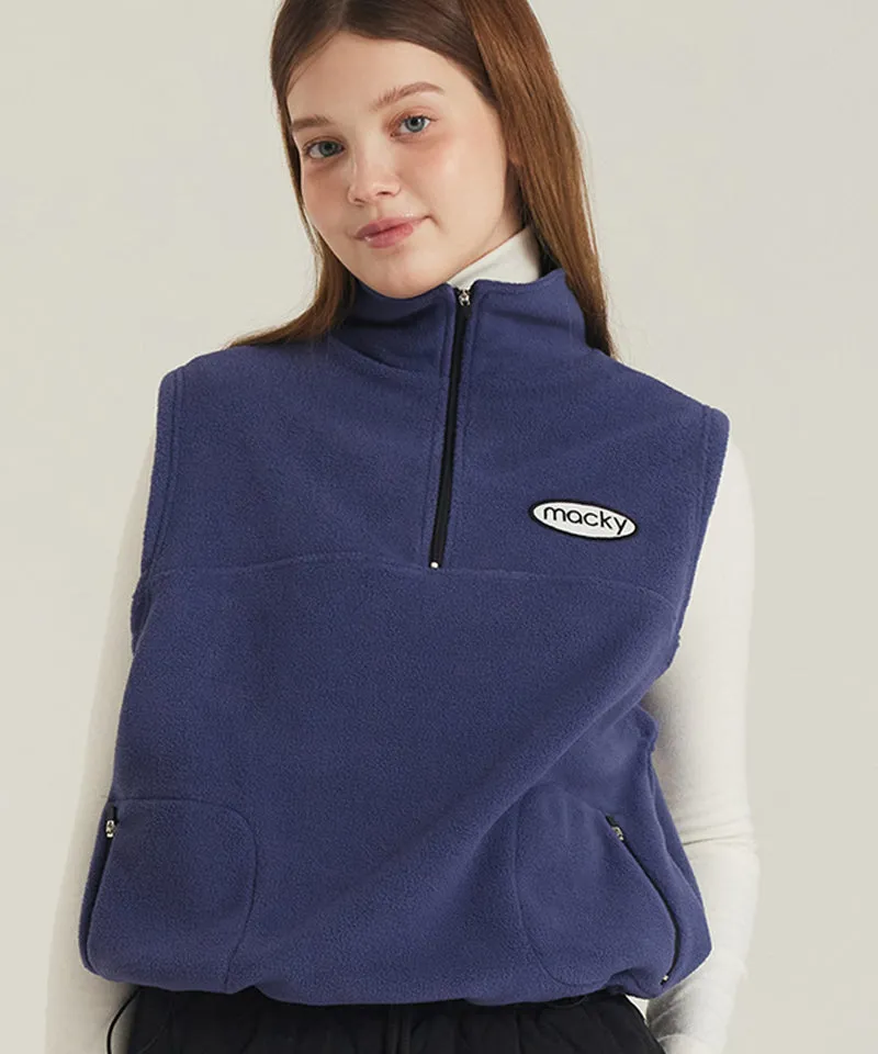 MACKY Golf: Soft Fleece Vest - Navy