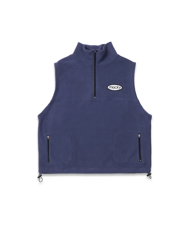 MACKY Golf: Soft Fleece Vest - Navy
