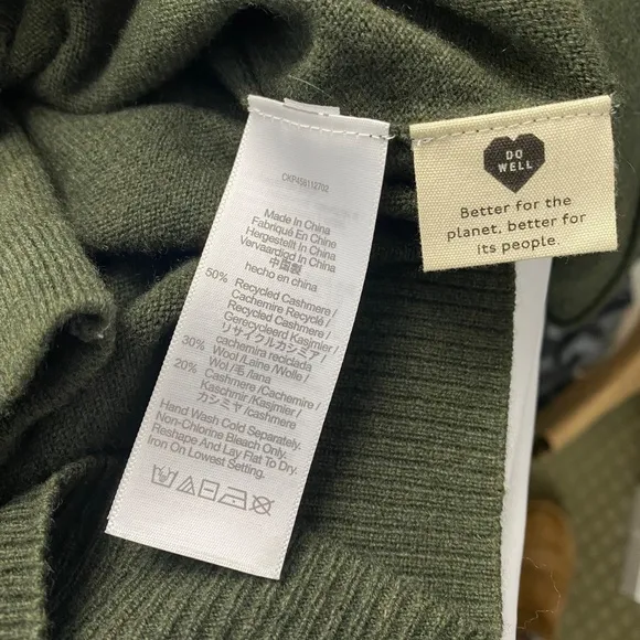 MADEWELL Carlyn V-Neck Cropped Cashmere Cardigan Size S &amp; Crop Tank Size M Set