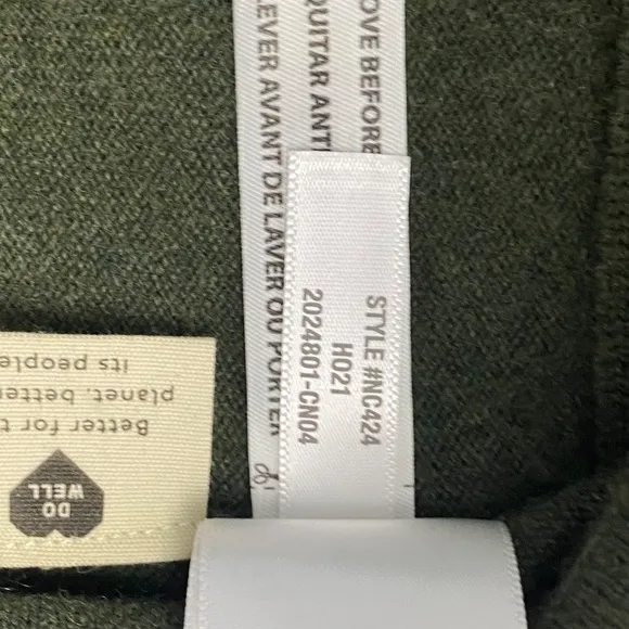 MADEWELL Carlyn V-Neck Cropped Cashmere Cardigan Size S &amp; Crop Tank Size M Set