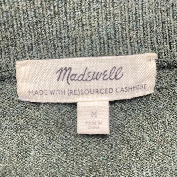 MADEWELL Carlyn V-Neck Cropped Cashmere Cardigan Size S &amp; Crop Tank Size M Set