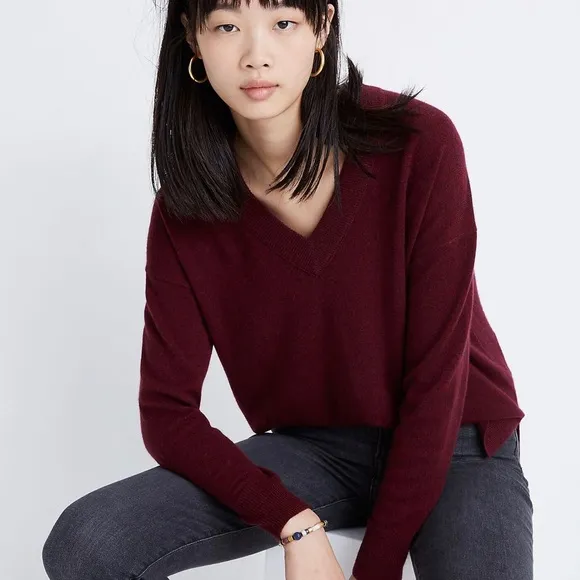 Madewell Cashmere Sweater V-Neck Pullover Like New XS