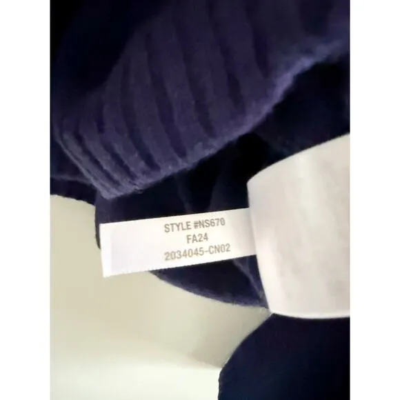 Madewell | NWT | Cashmere-Wool Blend Polo Sweater in Bright Cobalt Blue | Sz XL