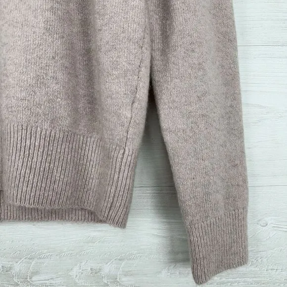 Madewell Ruffle Yoke Sweater Women S Coziest Yarn Pink Crew Neck Wool Blend NWT