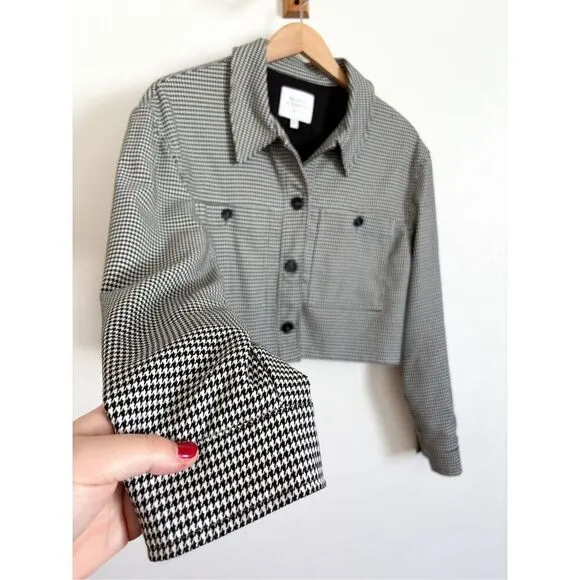 Maison d’Amelie Paris houndstooth crop blazer size large
