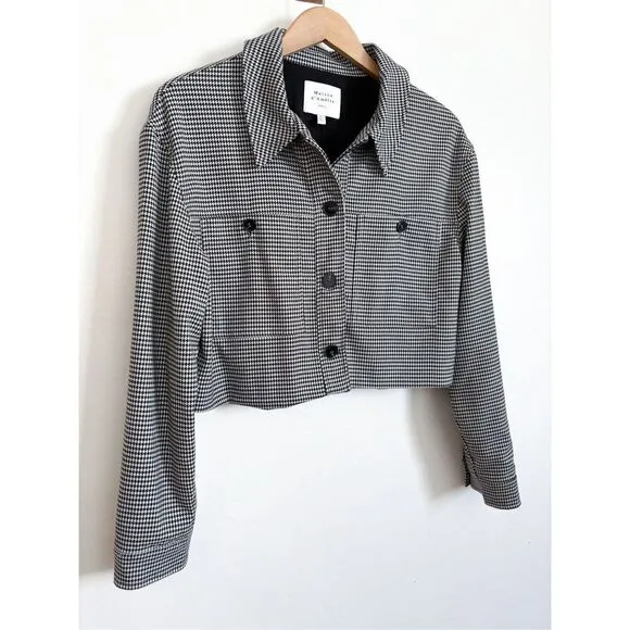 Maison d’Amelie Paris houndstooth crop blazer size large