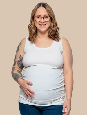 Maternity Cotton Vest | White