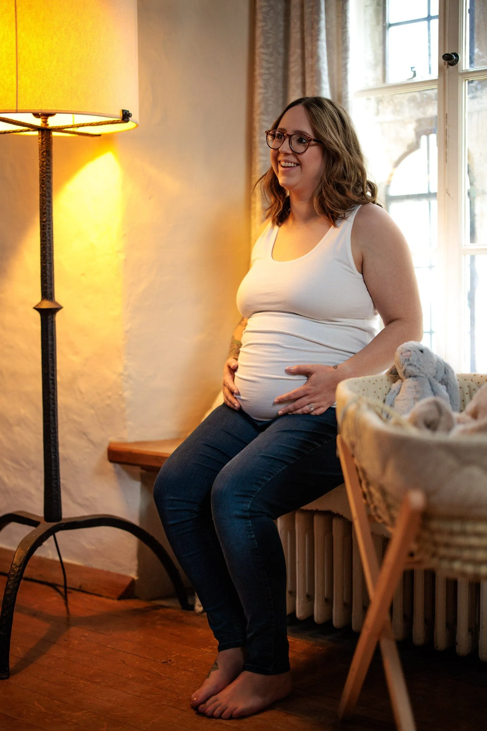 Maternity Cotton Vest | White