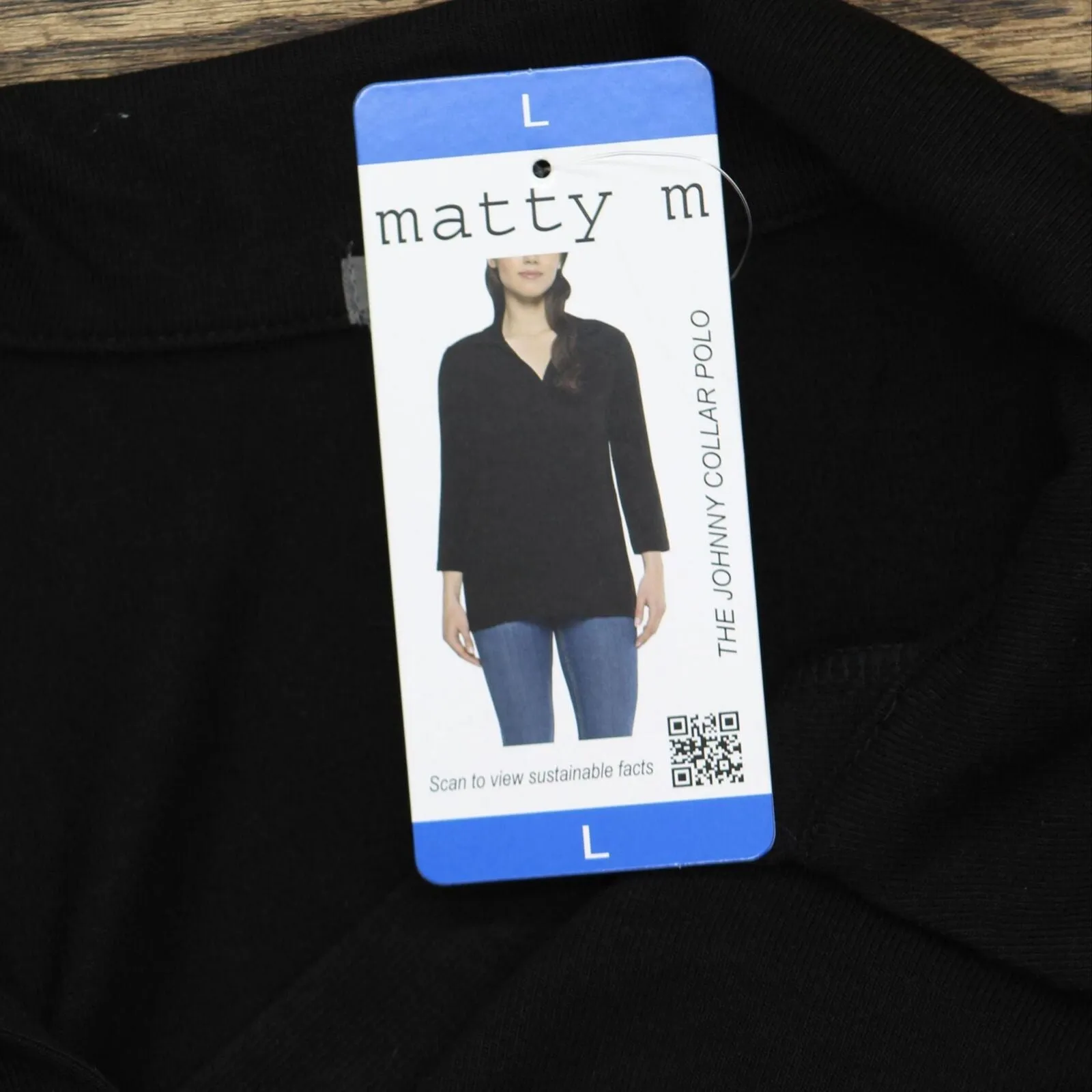 Matty M Womens Knit Johnny Collar Polo Shirt 1797402