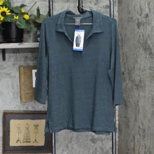 Matty M Womens Knit Johnny Collar Polo Shirt 1797402