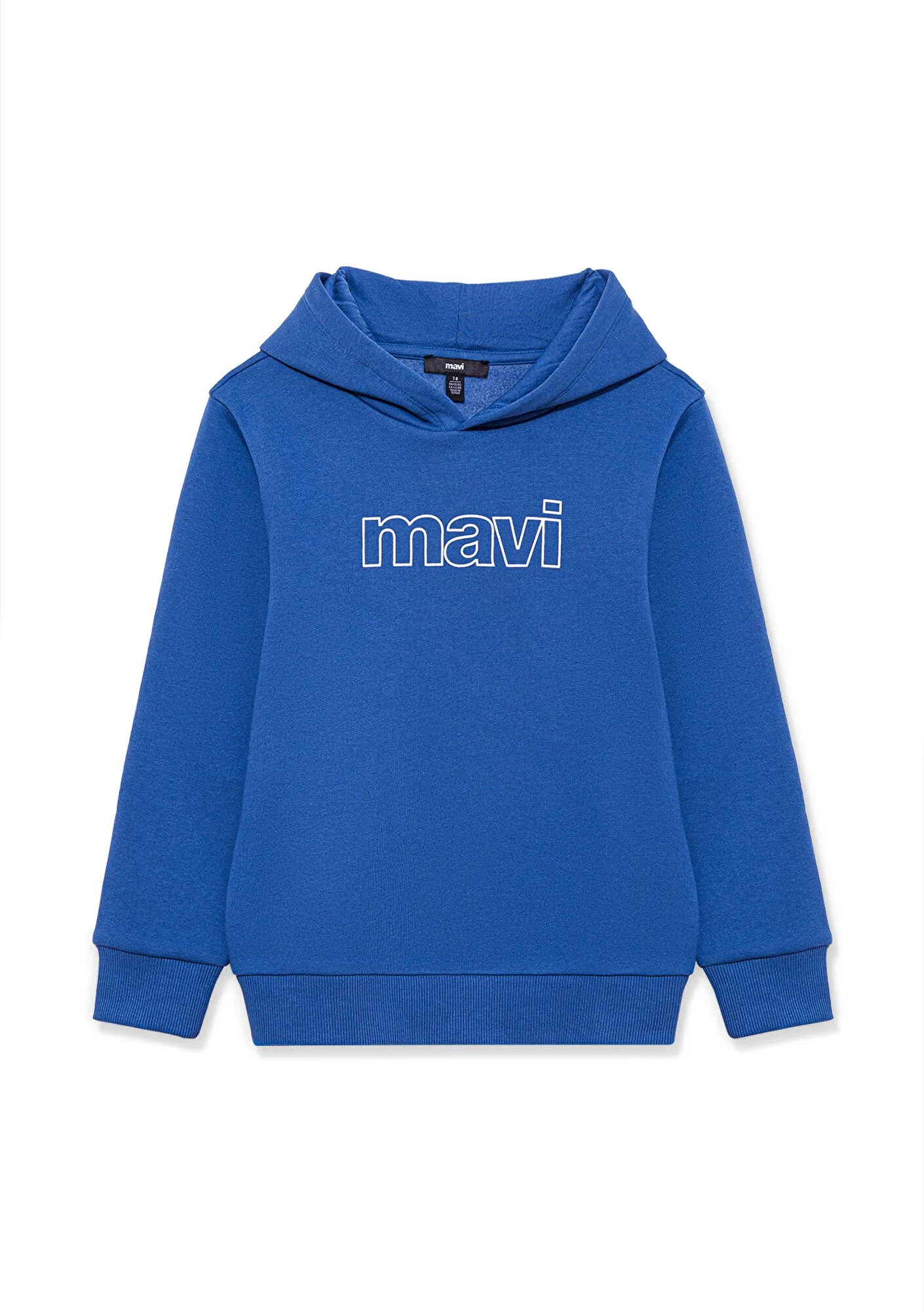 Mavi Logo Printed Blue Zip Up Sweatshirt