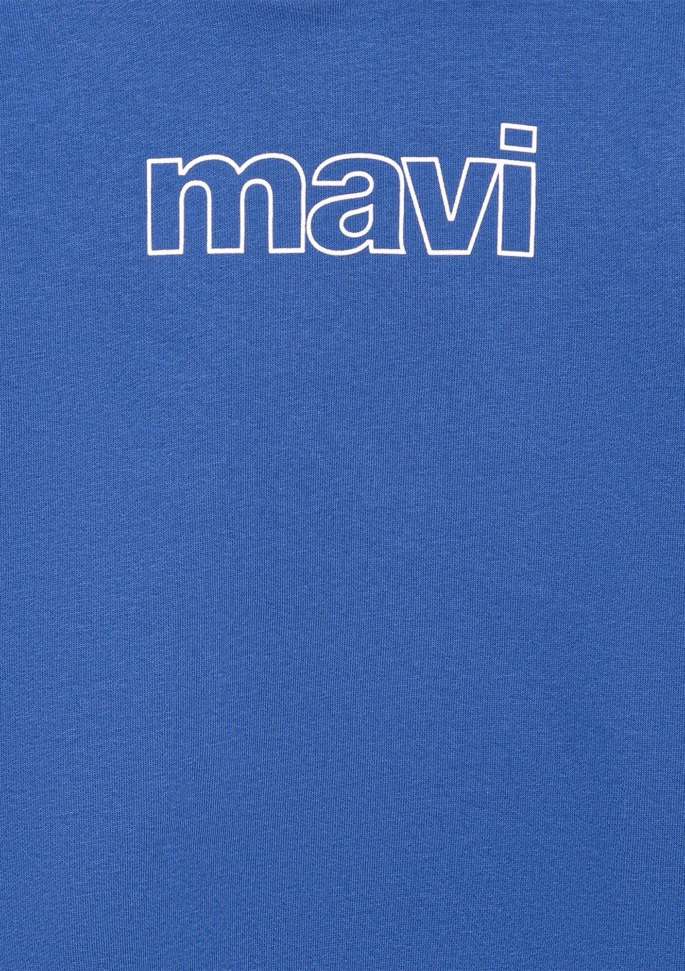 Mavi Logo Printed Blue Zip Up Sweatshirt
