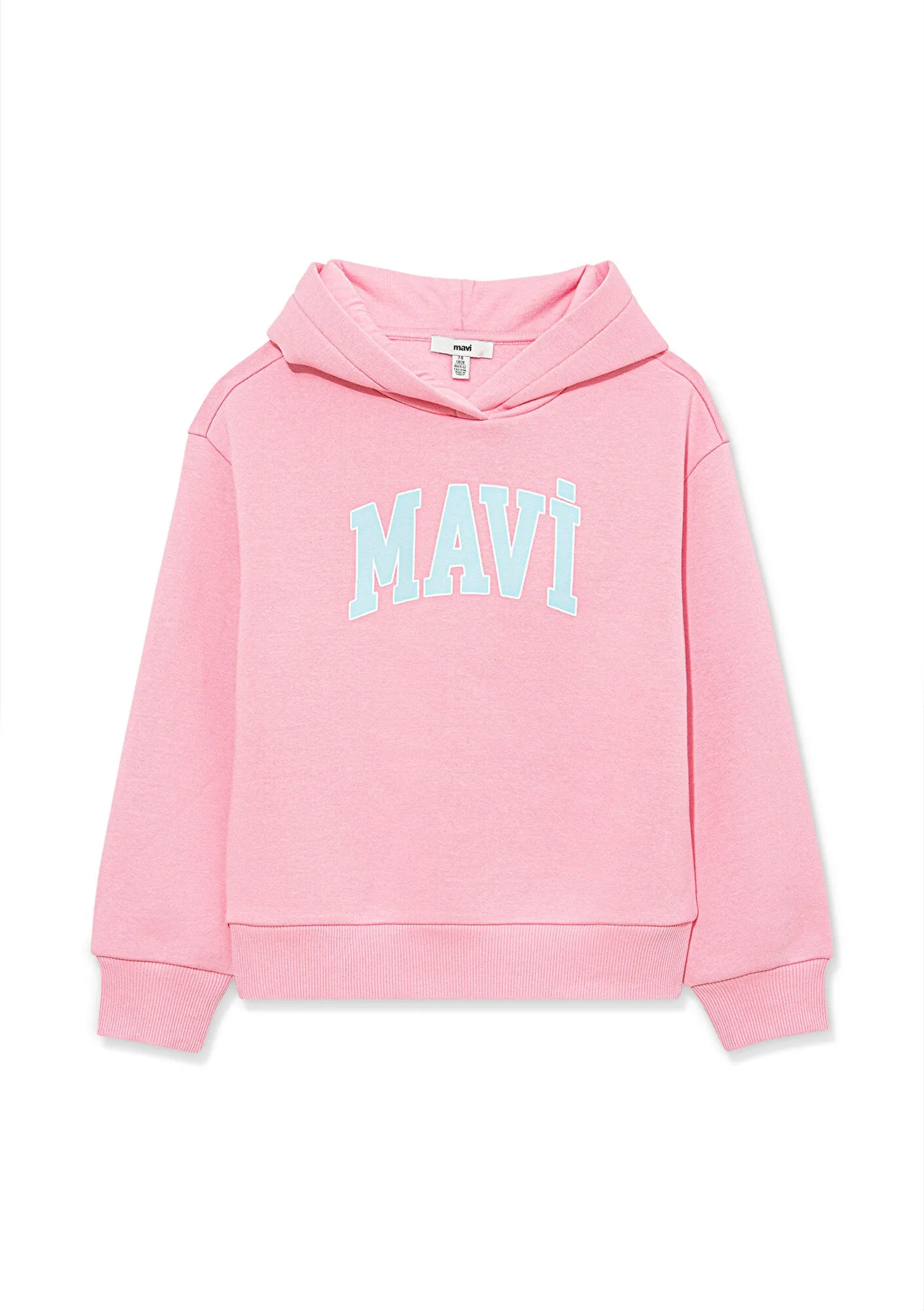 Mavi Logo Printed Pink Zip Up Sweatshirt