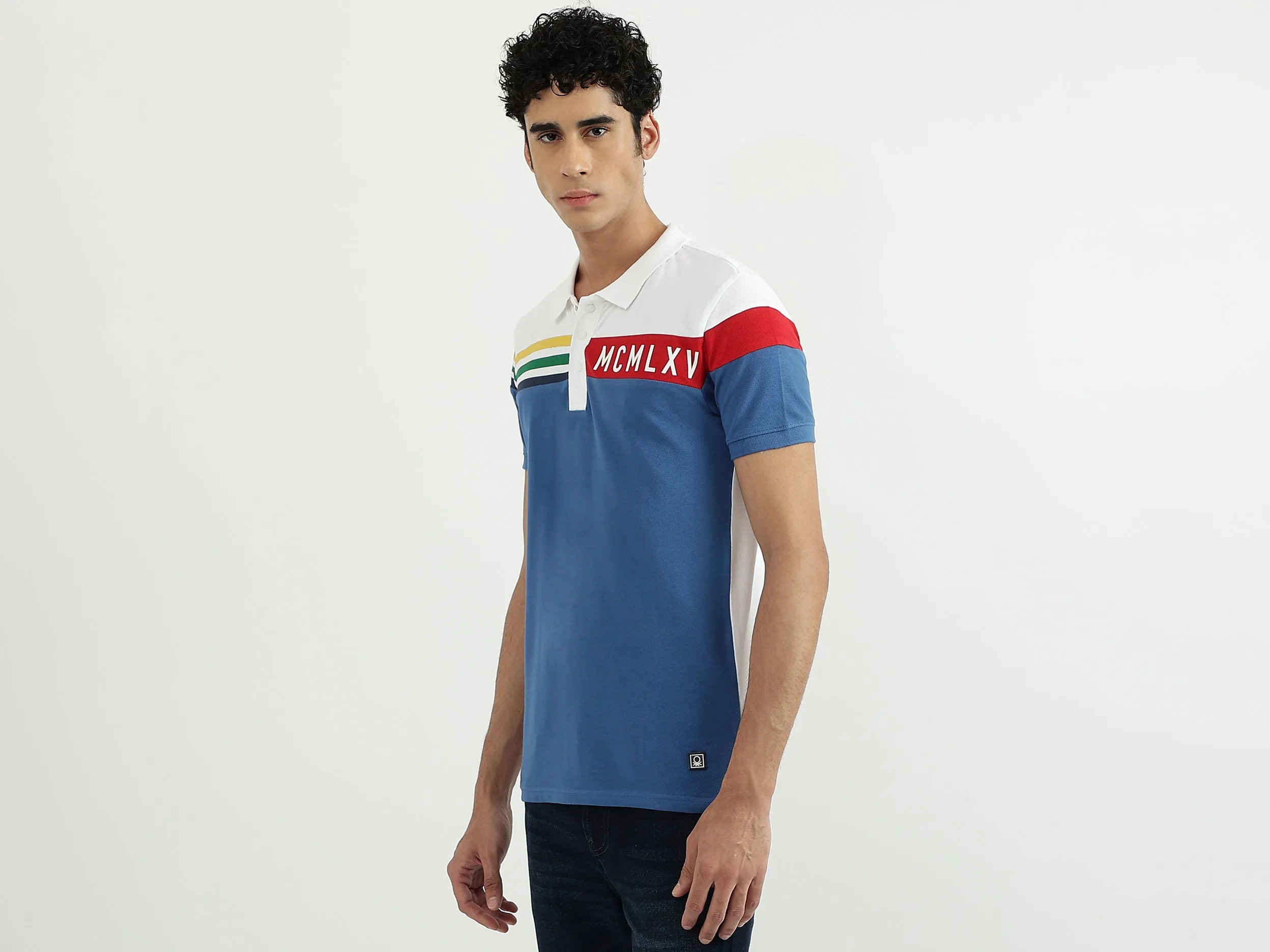 Men Colorblock Polo Neck Polo T-Shirt