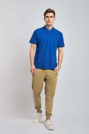 Men Polo Basic Cotton Blue
