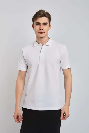 Men Polo Basic Cotton White