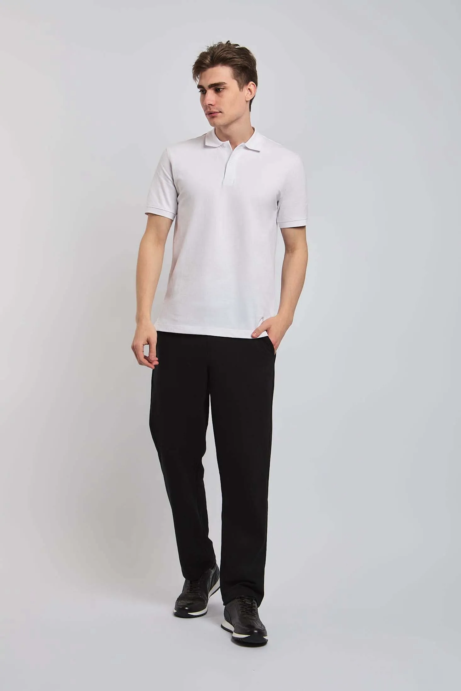 Men Polo Basic Cotton White