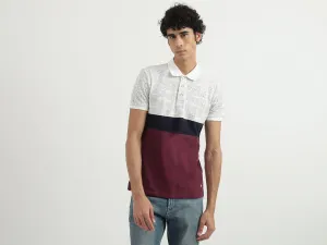 Men Printed Polo Collar T-shirt
