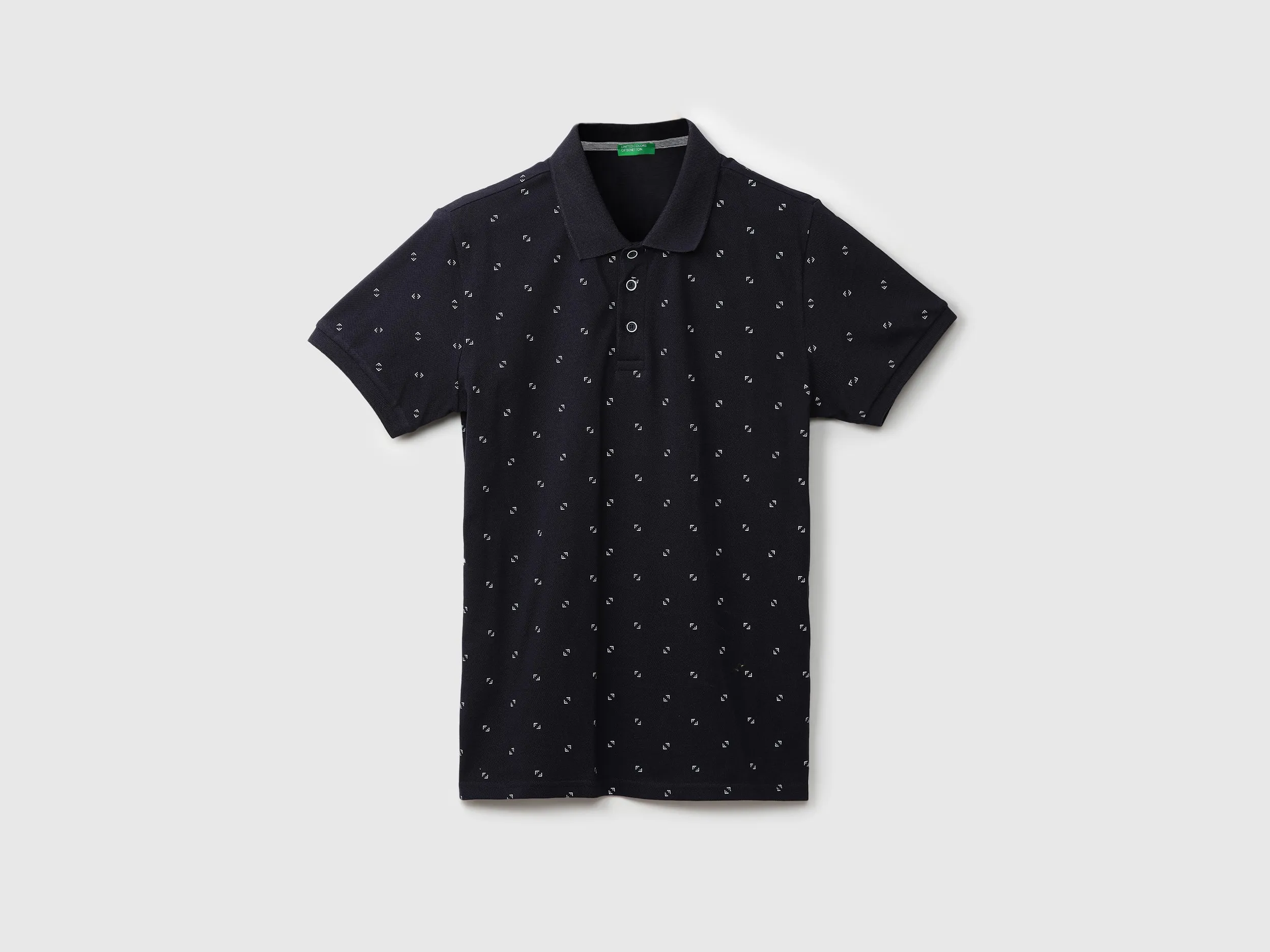 Men Printed Polo Collar T-shirt