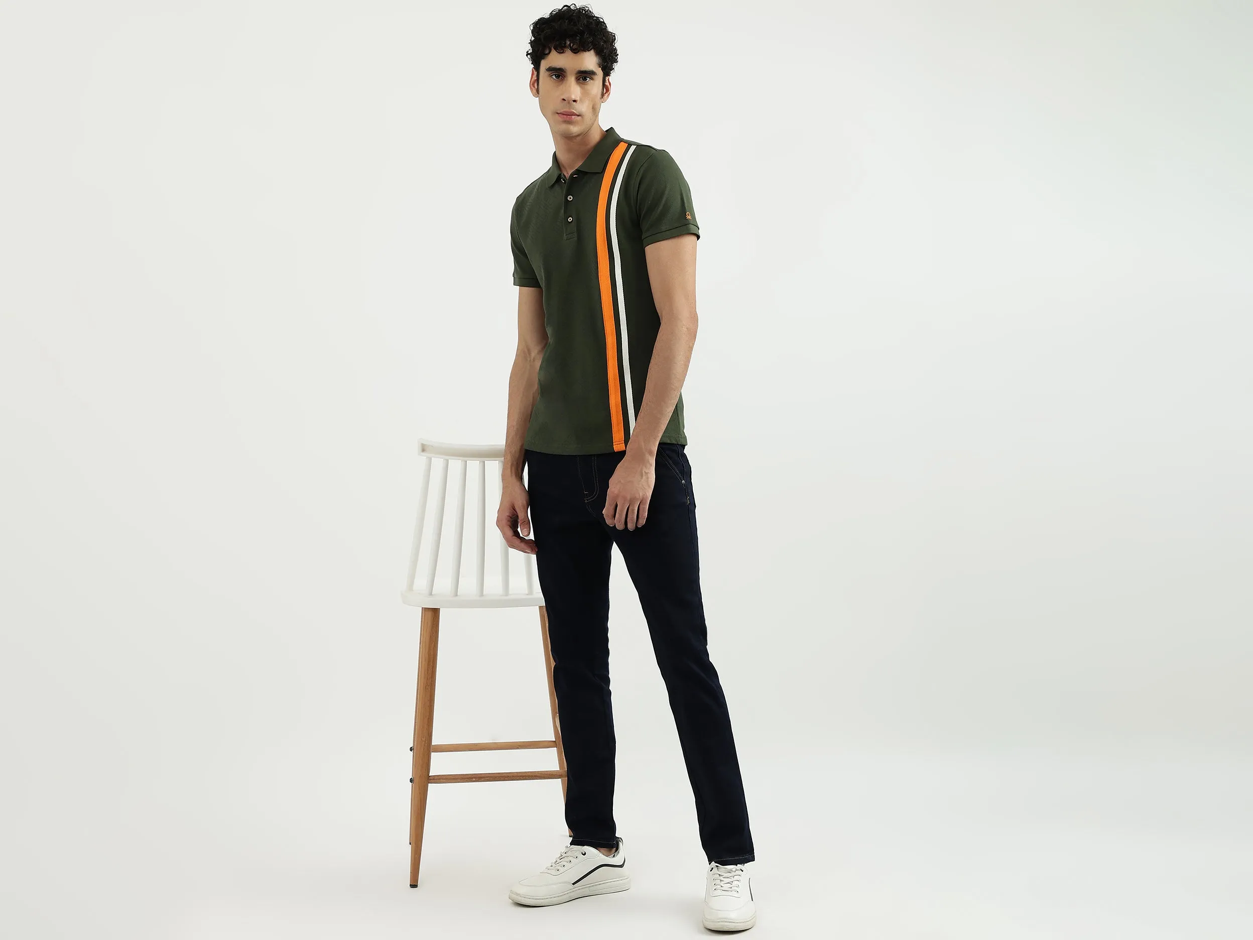 Men Printed Polo Neck Polo T-Shirt