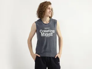 Men Printed Round Neck Tank