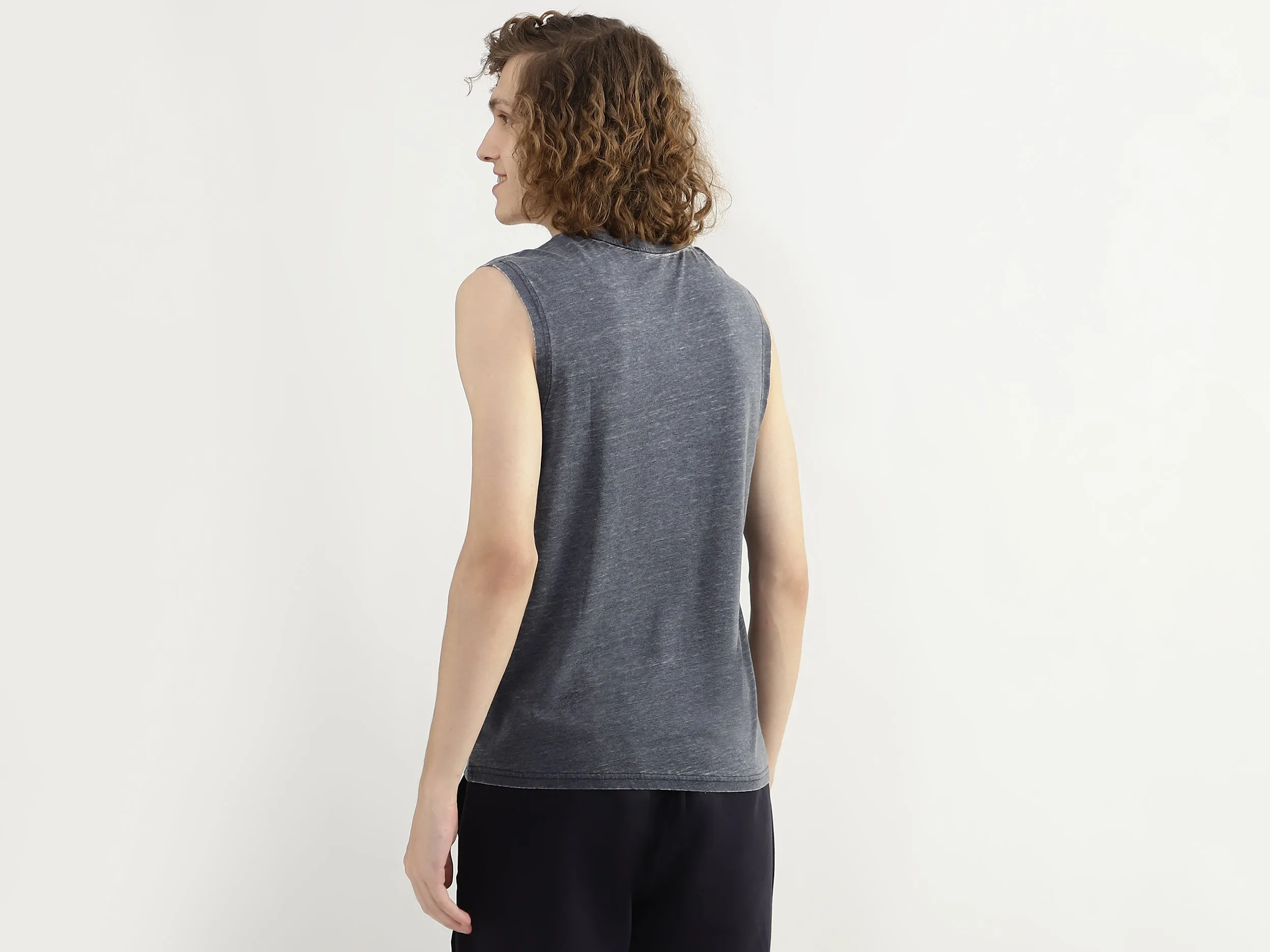 Men Printed Round Neck Tank