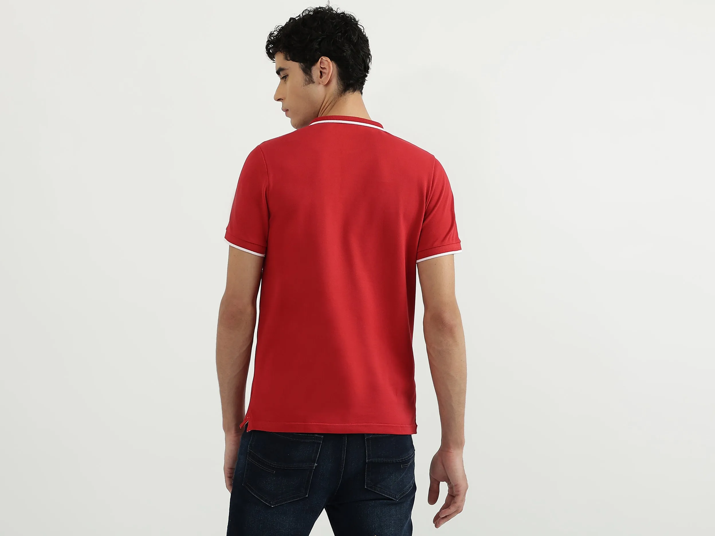Men Solid Polo Neck Polo T-Shirt