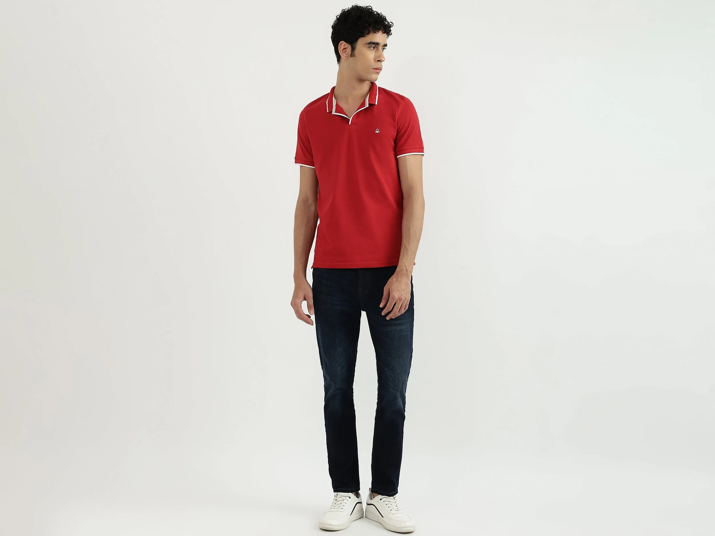Men Solid Polo Neck Polo T-Shirt