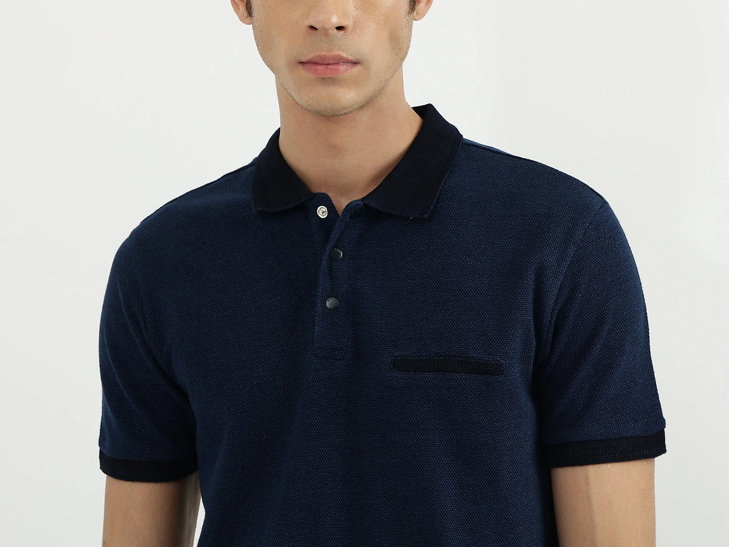 Men Solid Polo Neck Polo T-Shirt