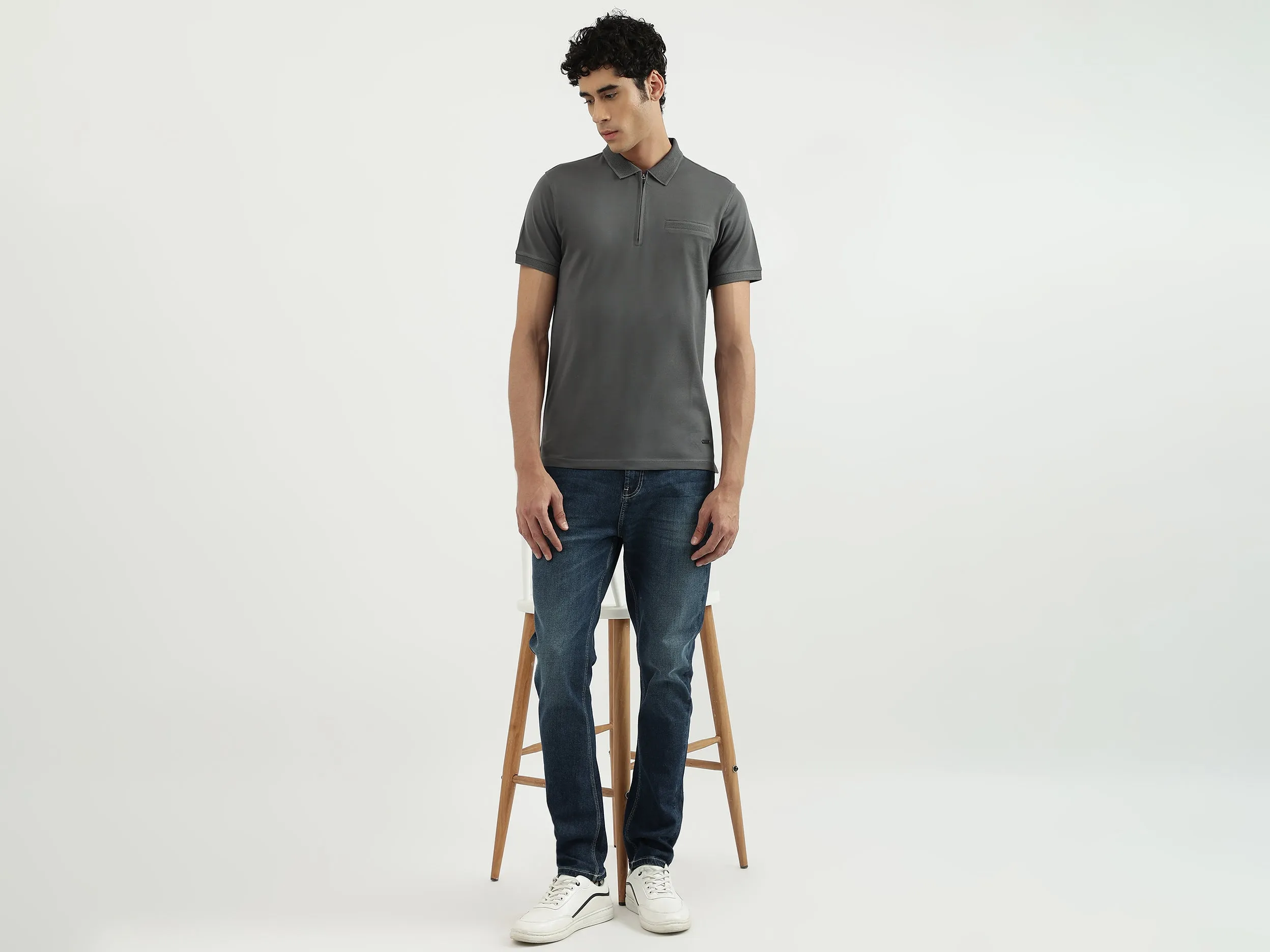 Men Solid Polo Neck Polo T-Shirt