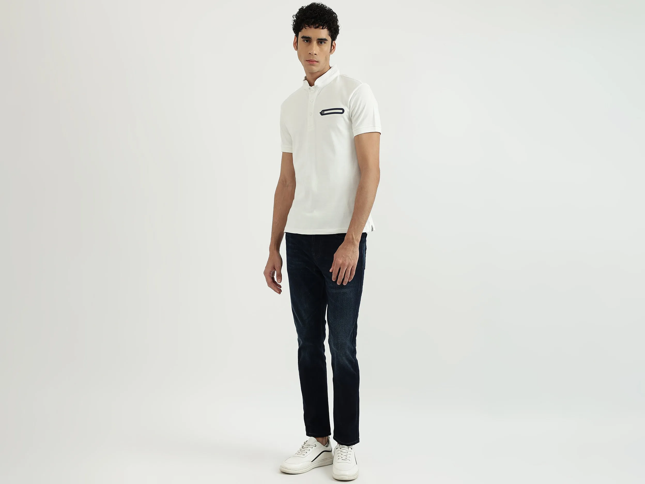 Men Solid Polo Neck Polo T-Shirt