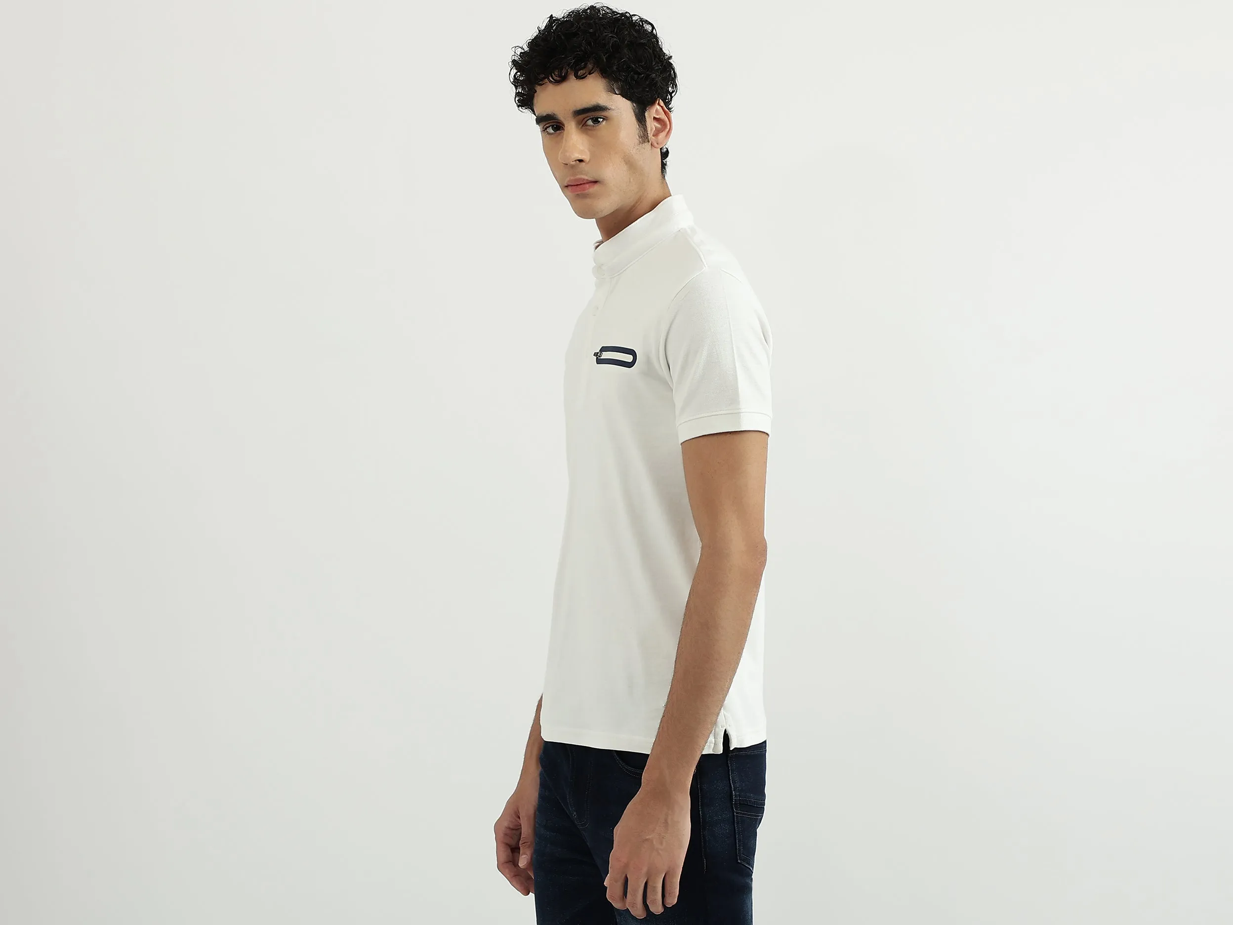Men Solid Polo Neck Polo T-Shirt