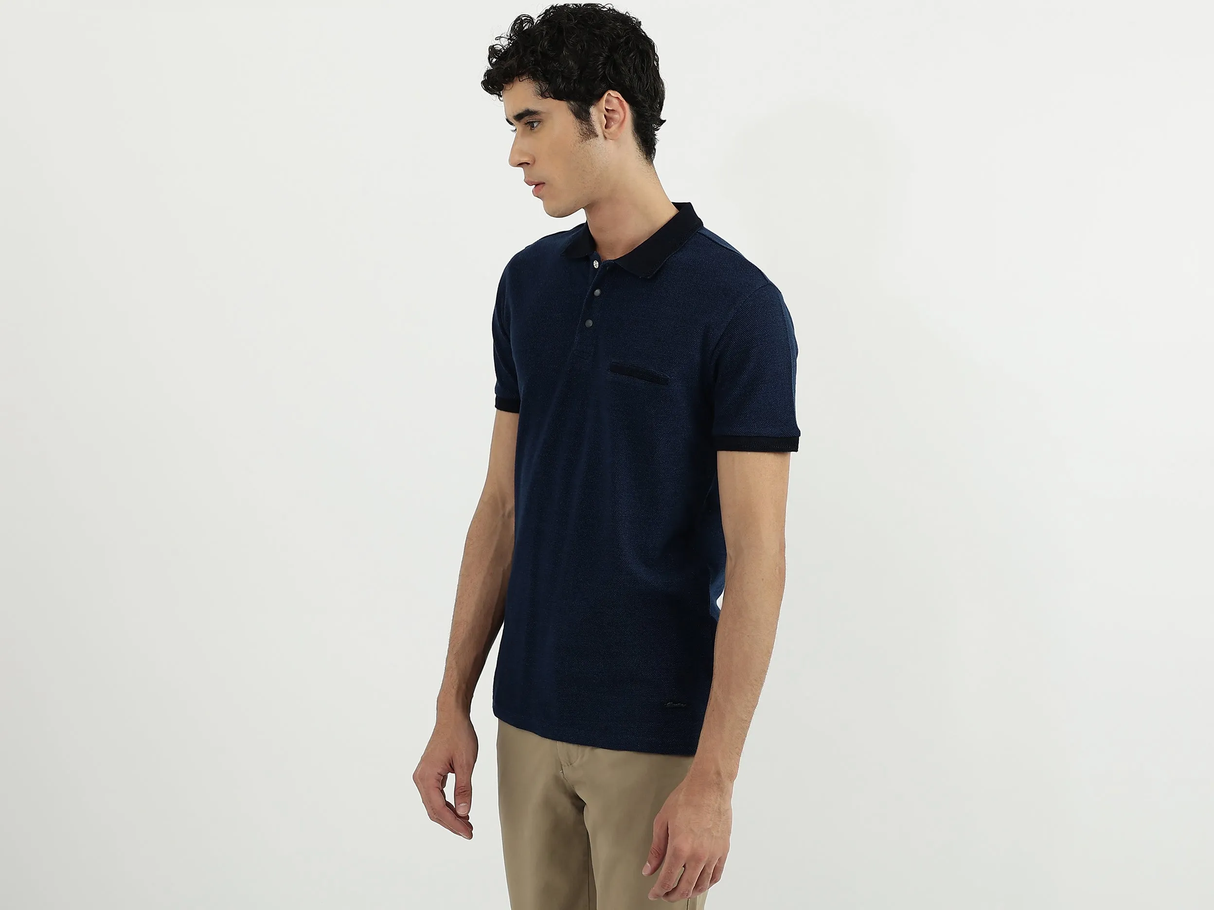 Men Solid Polo Neck Polo T-Shirt