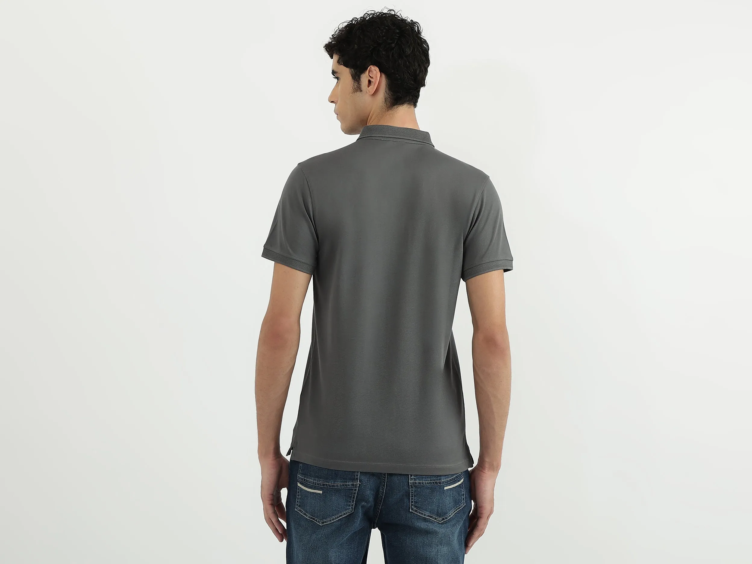 Men Solid Polo Neck Polo T-Shirt
