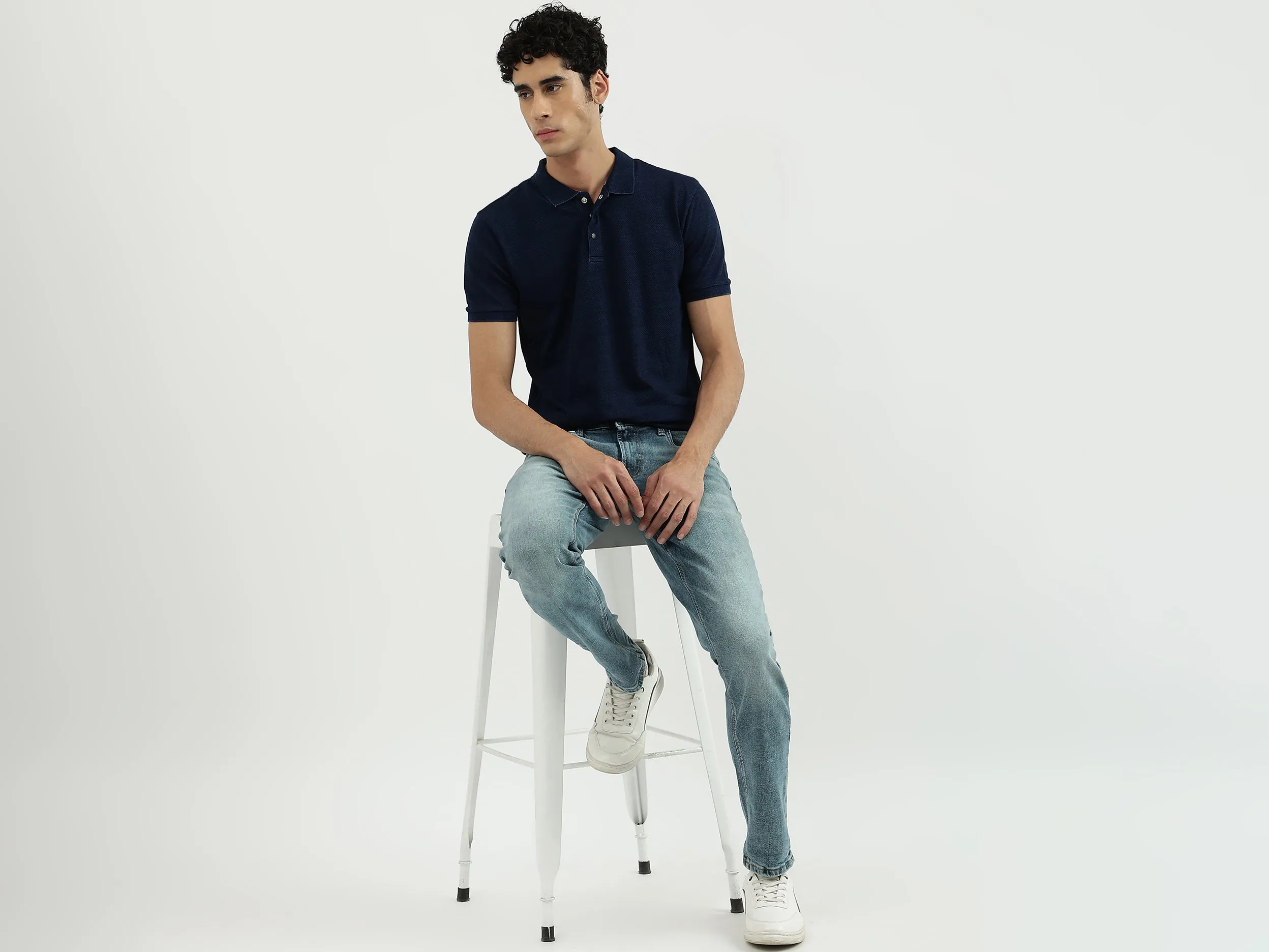 Men Solid Polo Neck Polo T-Shirt