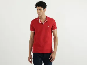 Men Solid Polo Neck Polo T-Shirt