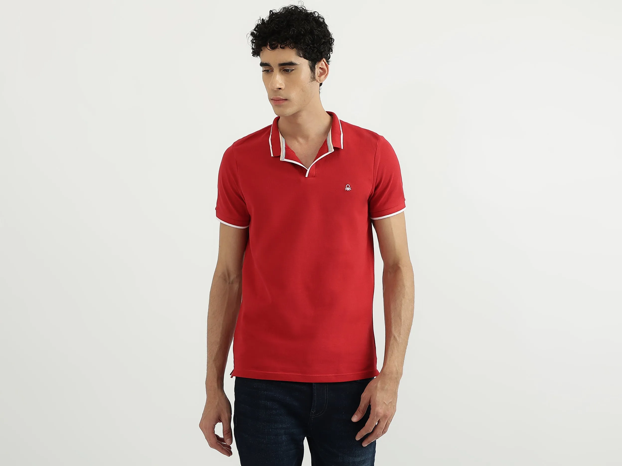 Men Solid Polo Neck Polo T-Shirt
