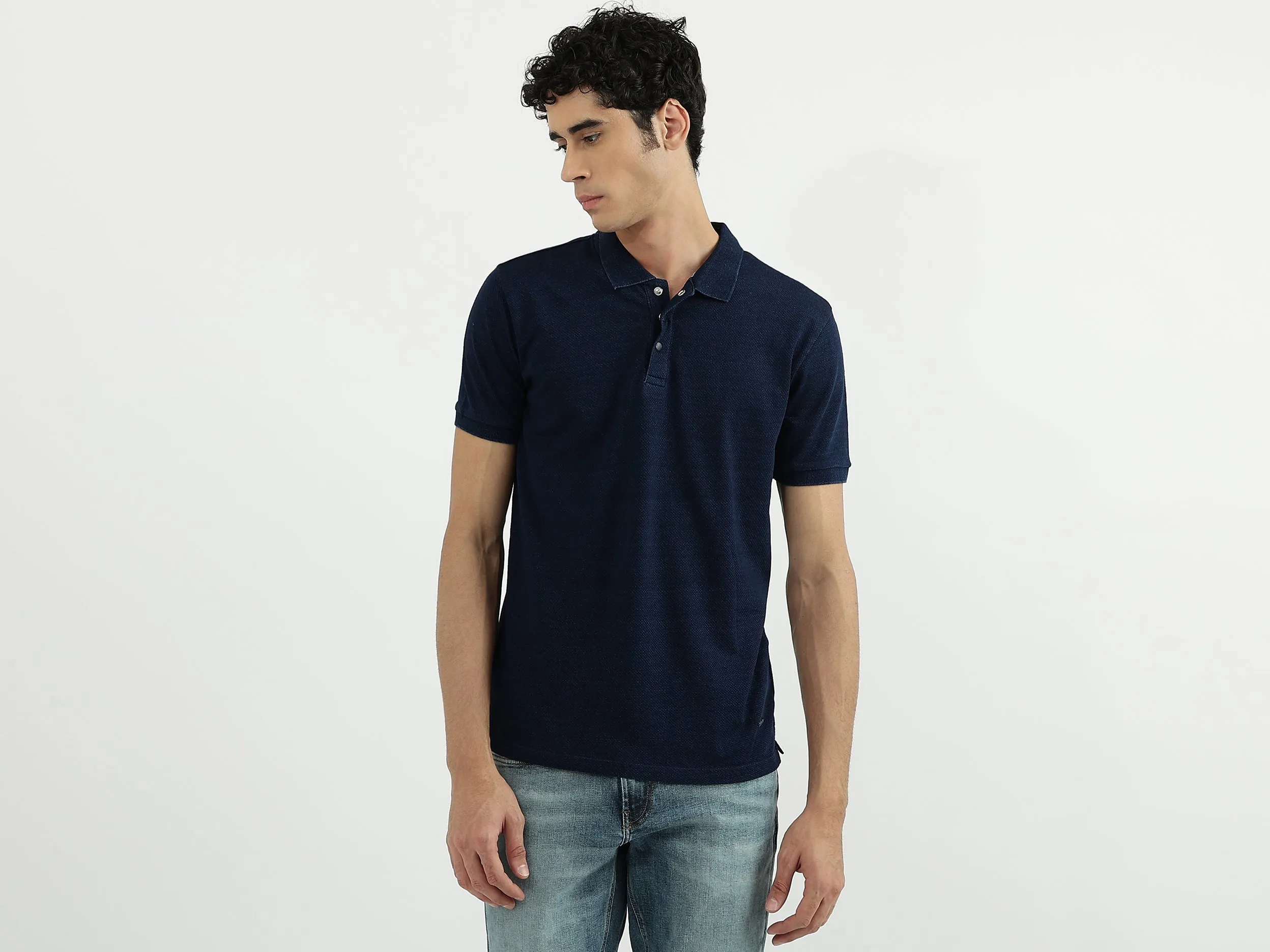 Men Solid Polo Neck Polo T-Shirt