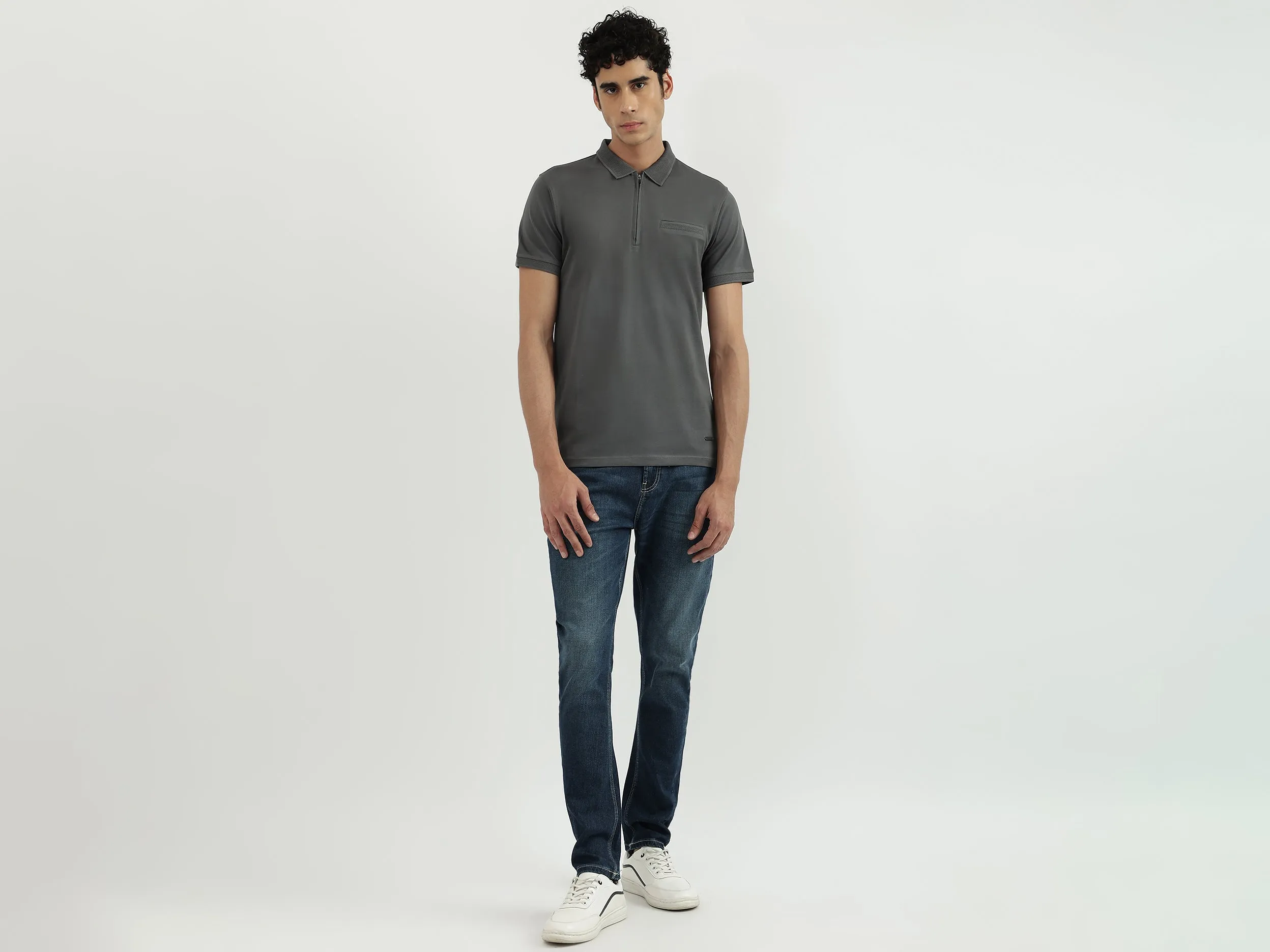 Men Solid Polo Neck Polo T-Shirt