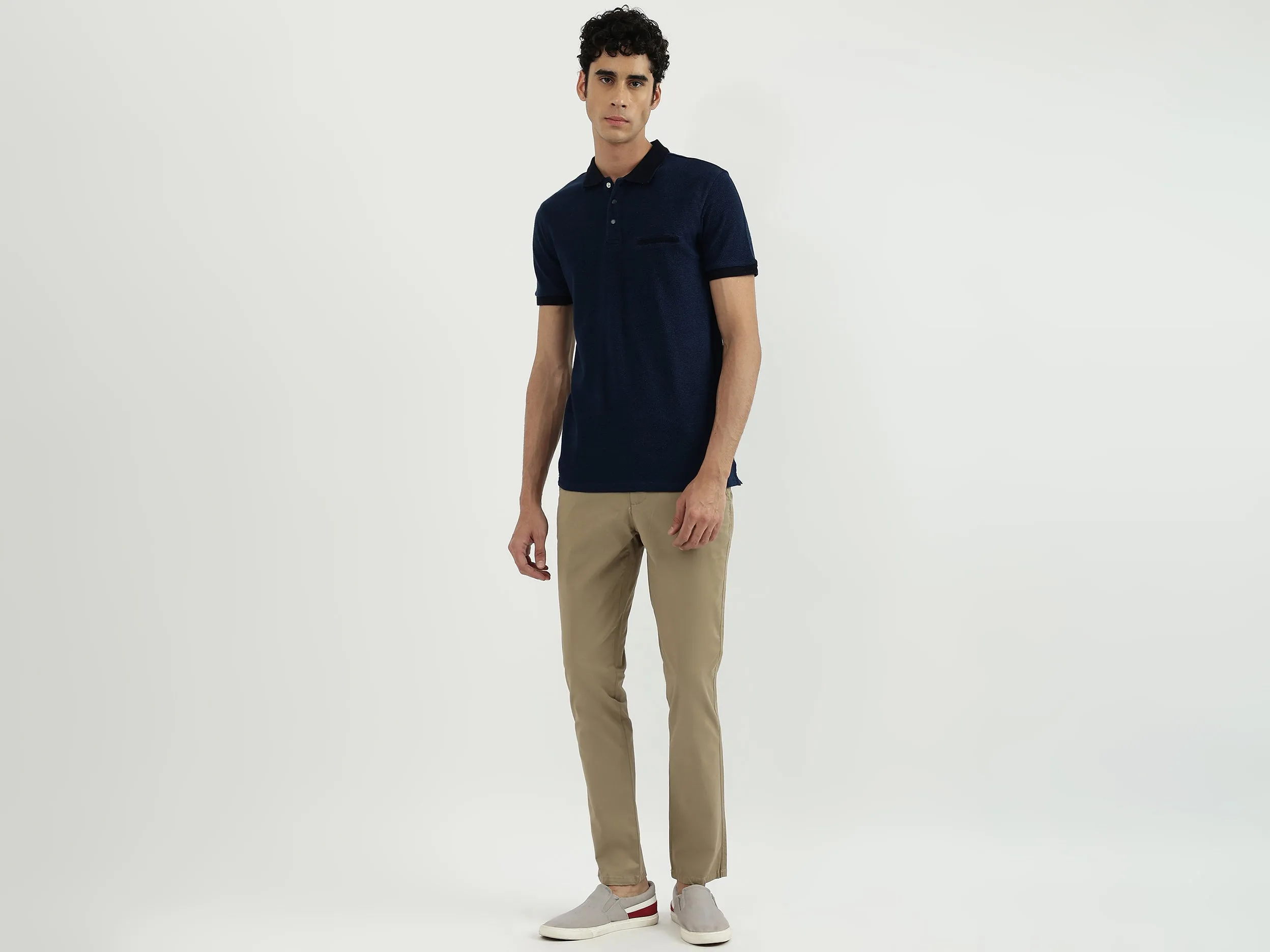 Men Solid Polo Neck Polo T-Shirt
