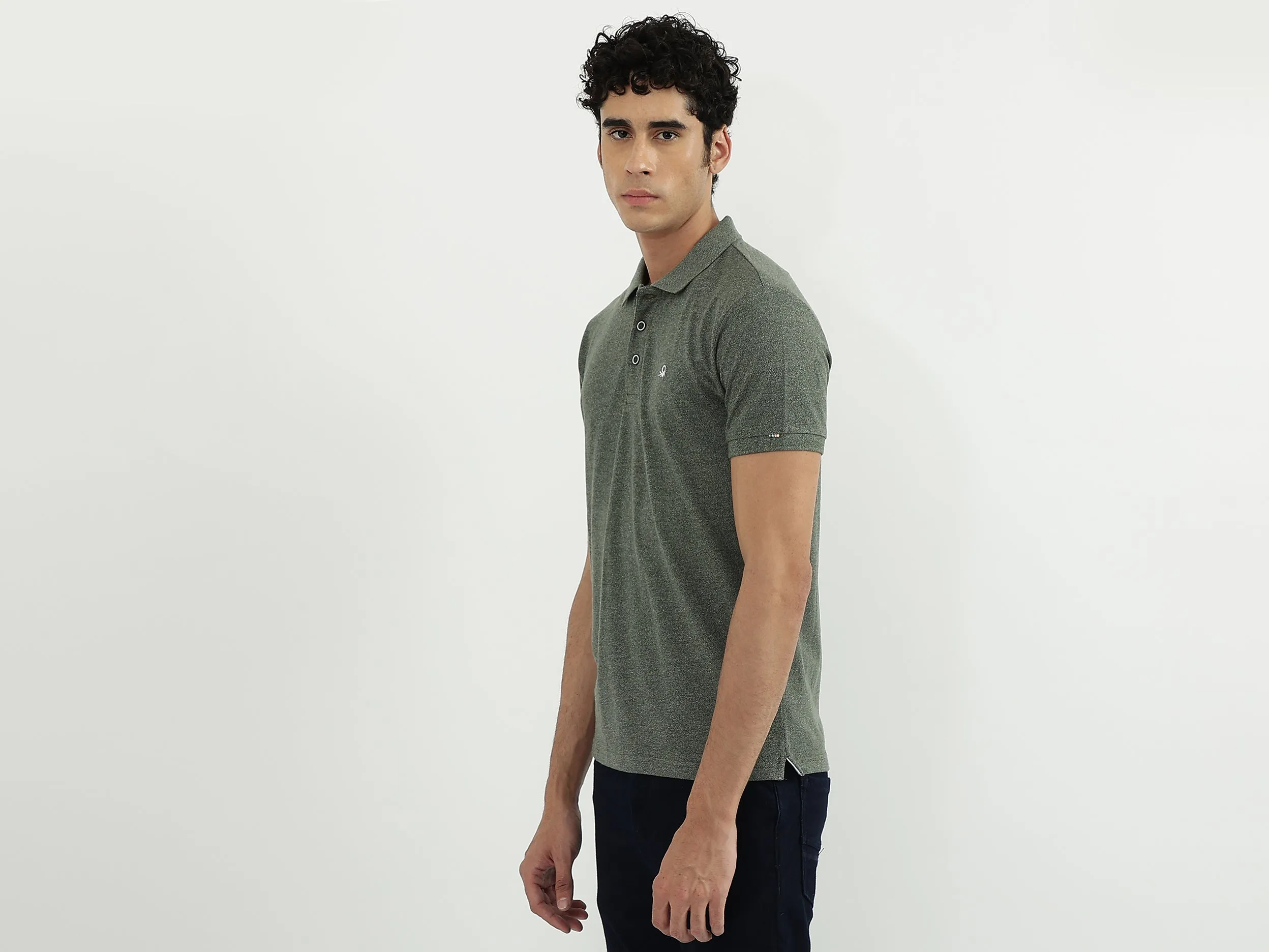 Men Solid Polo Neck Polo T-Shirt
