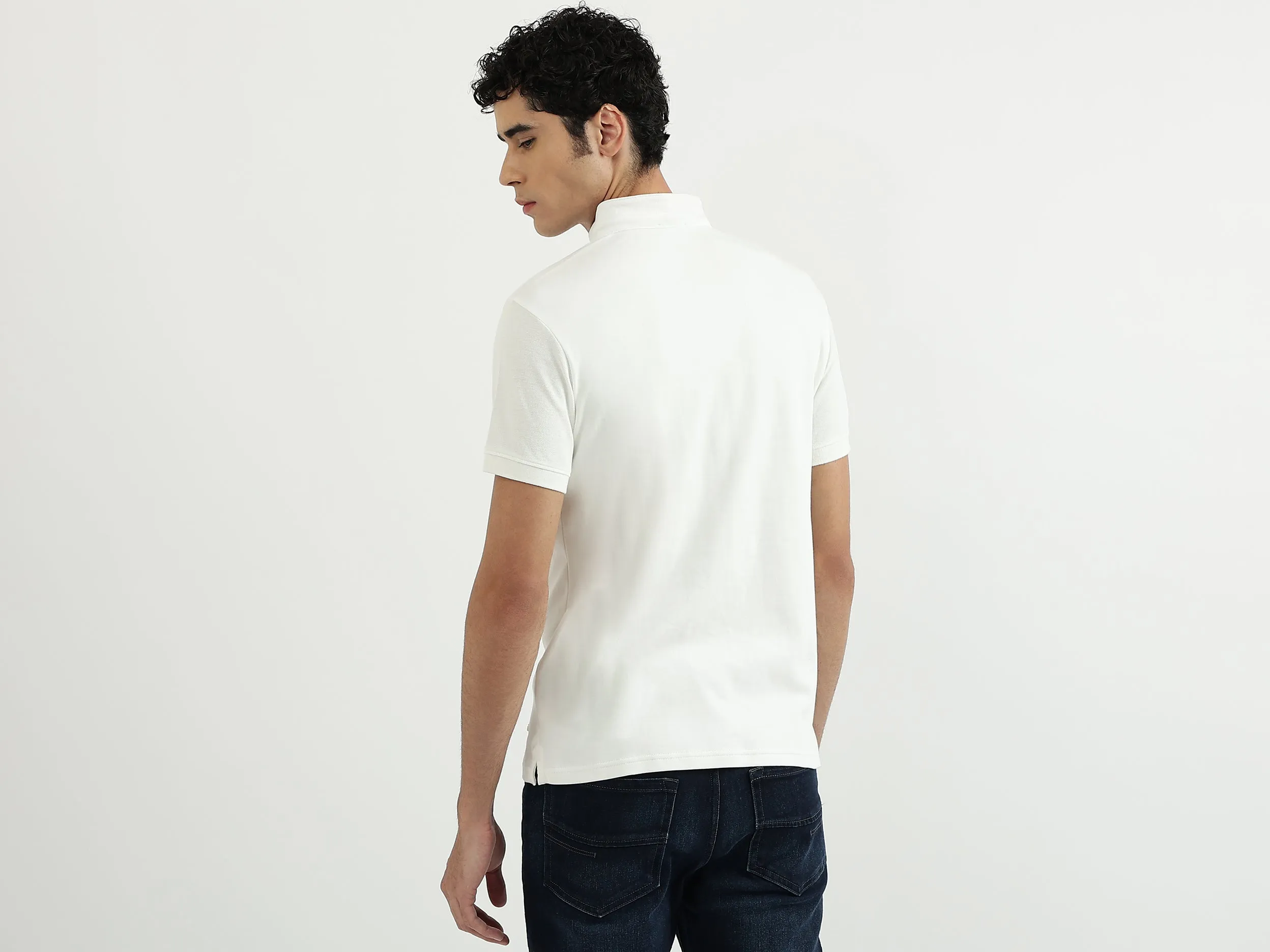 Men Solid Polo Neck Polo T-Shirt