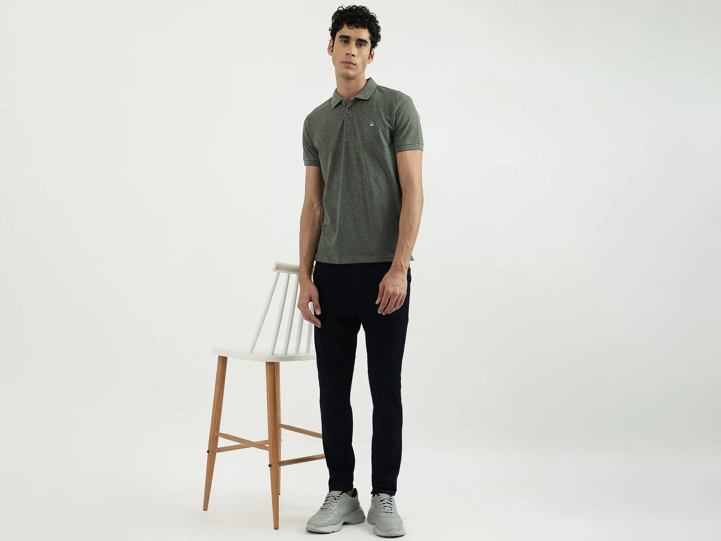 Men Solid Polo Neck Polo T-Shirt