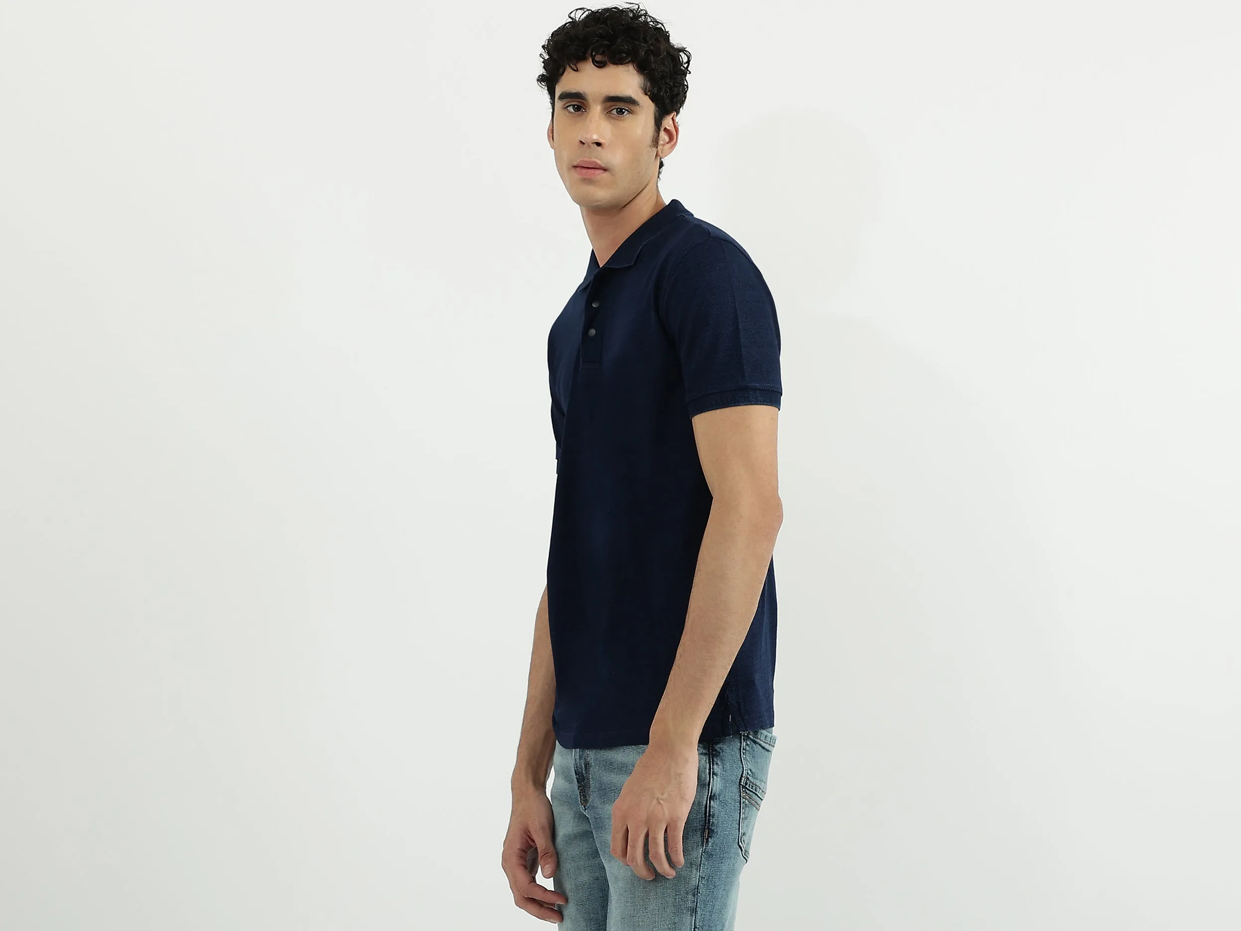 Men Solid Polo Neck Polo T-Shirt