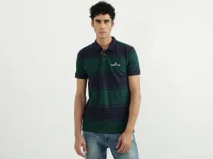 Men Stripe Polo Neck Polo T-Shirt