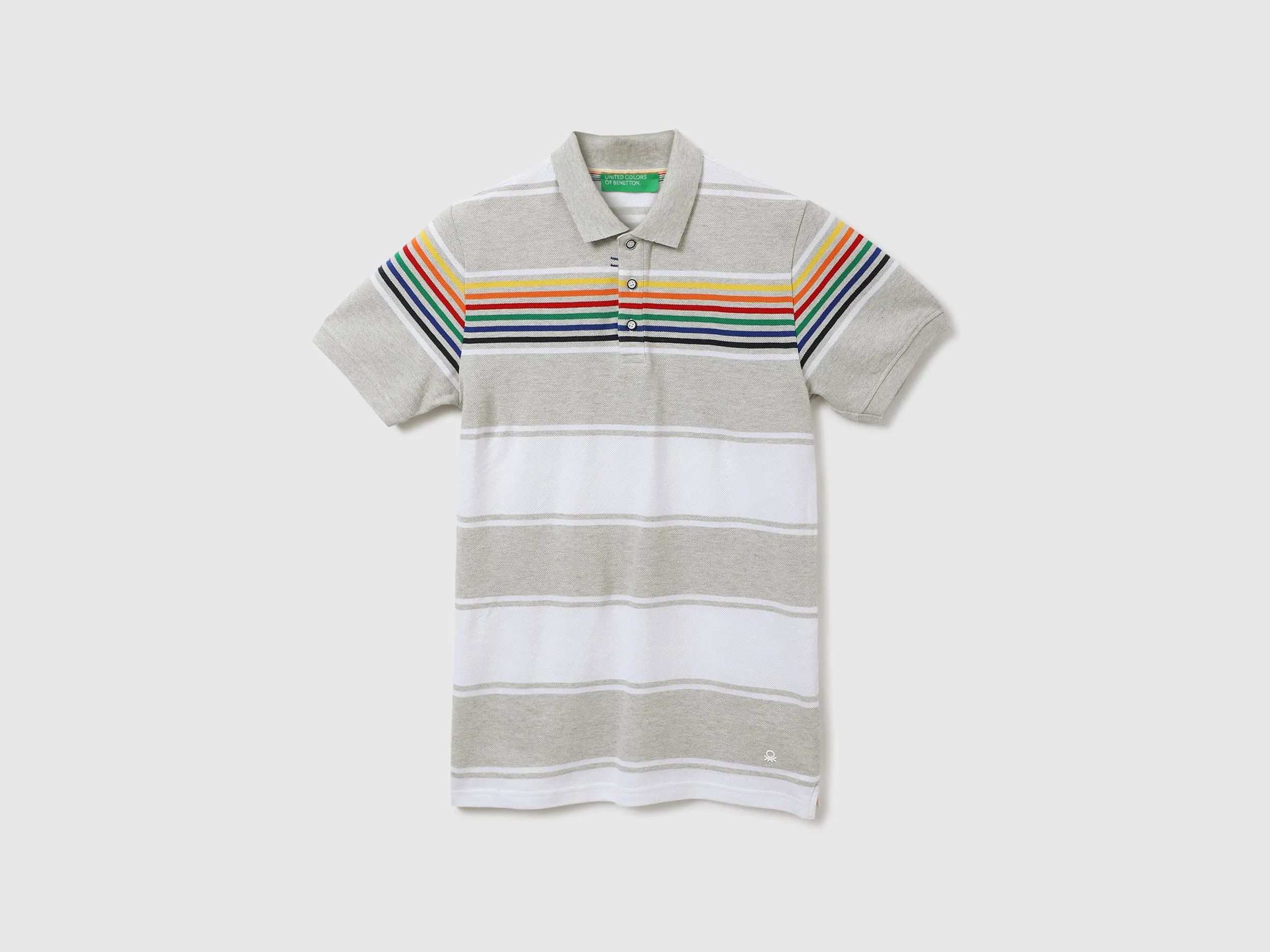Men Stripe Polo Neck Polo T-Shirt