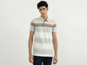 Men Stripe Polo Neck Polo T-Shirt