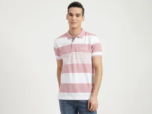 Men Stripe Polo Neck Polo T-Shirt