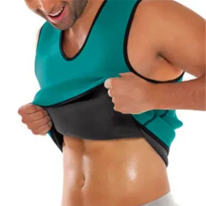 Men Tops Vest Ultra Sweat Thermal Muscle Shirt hot shapers Neoprene slimming body shaper belly waist and abdomen Belt Shapewear